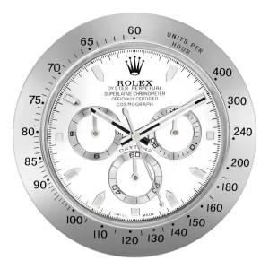 Rolex Daytona Wall Clock Silver and white-RGW