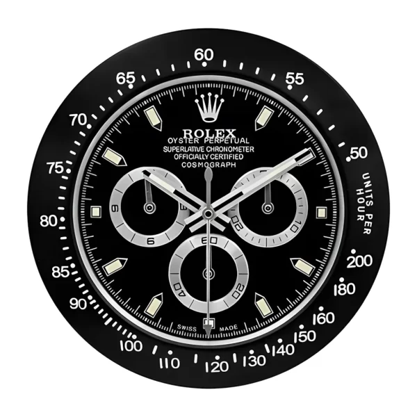 Daytona Wall Clock | Black Style