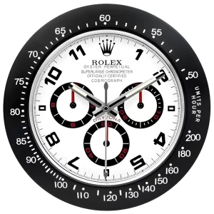 Rolex Daytona Wall Clock Black And White Digital dial-RWC front