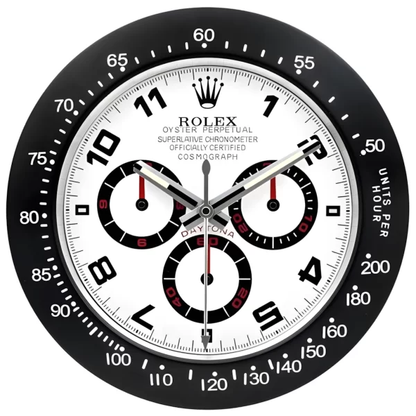 Daytona Wall Clock | Black And White Digital dial