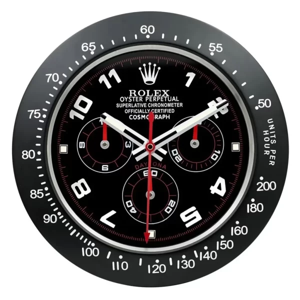 Daytona Wall Clock | Black and Digital Dial Style