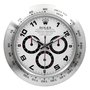 Rolex Daytona Wall Clock Silver-RGW front