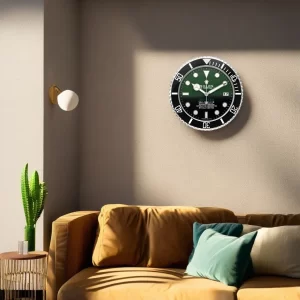 Rolex Deepsea Wall Clock Black And Green Sea-Dweller Style-RWC On Wall