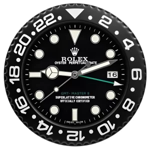 Rolex GMT Master II Wall Clock All Black Style-RWC Front