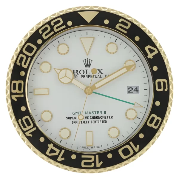 GMT Master II Wall Clock | Gold and White Style