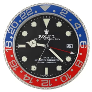 Rolex GMT Master II Wall Clock Pepsi Style-RWC front