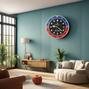 Rolex GMT Master II Wall Clock Pepsi Style-RWC On Wall