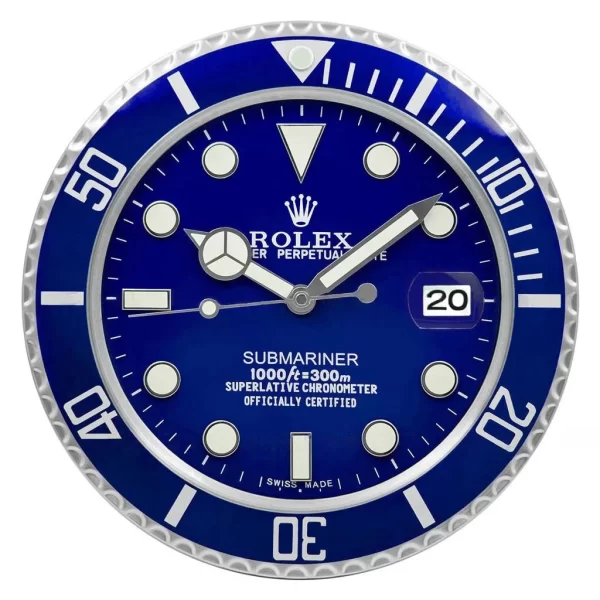 Submariner Wall Clock | Blue and Silver Style