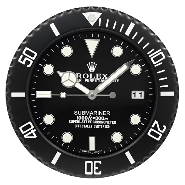 Submariner Wall Clock | Full Black Style