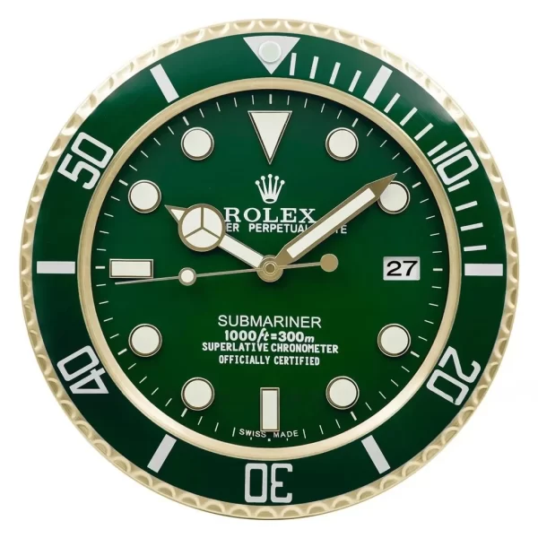 Submariner Wall Clock | Hulk in Gold style