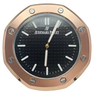 Audemars Piguet Royal Oak Wall Clock Rose Gold And Black-RWC Front