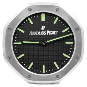 Audemars Piguet Royal Oak Wall Clock Silver And Black Luminous-RWC Front