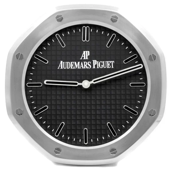 Royal Oak Wall Clock | Silver And Black