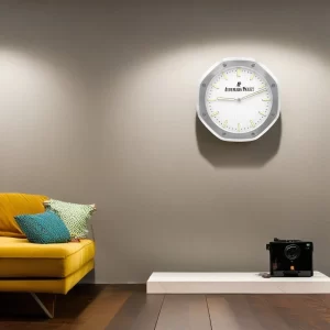 Audemars Piguet Royal Oak Wall Clock Silver And White Luminous-RWC On Wall