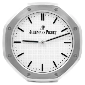 Audemars Piguet Royal Oak Wall Clock Silver And White-RWC Front