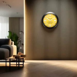 Breitling Superocean Wall Clock Black And Yellow Style-RWC On Wall