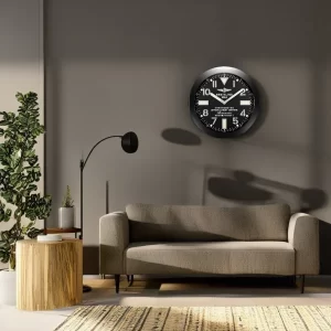 Breitling Superocean Wall Clock Full Black Style-RWC On Wall