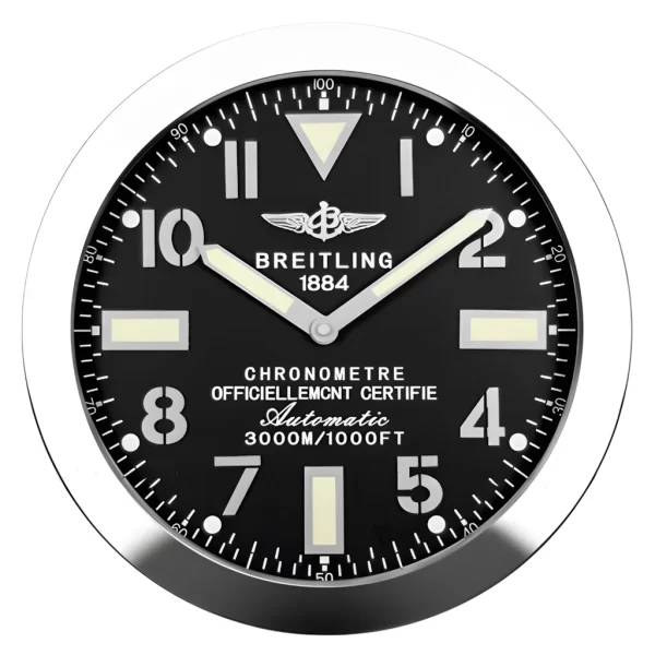 Superocean Wall Clock | Silver And Black Style