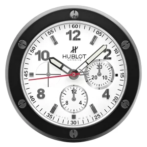 Hublot Big Bang Wall Clock Black & White-RWC Front