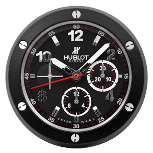 Hublot Big Bang Wall Clock Full Black Style-RWC Front