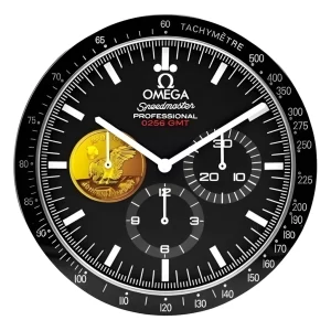 Omega Speedmaster Wall clock 40th Anniversary Gold Style-RWC Front