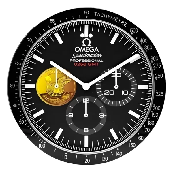 Speedmaster Wall clock | 40th Anniversary Gold Style