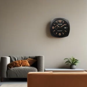 Panerai Radiomir Wall Clock Black And Orange Dial-RWC On Wall