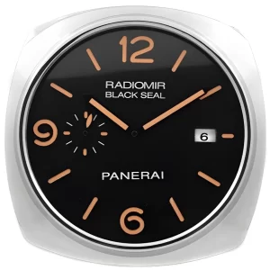 Panerai Radiomir Wall Clock Silver And Orange Dial-RWC Front