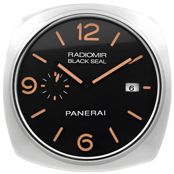 Radiomir Wall Clock | Silver And Orange Dial