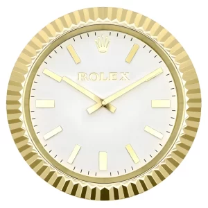 Rolex Date-Just Wall Clock Golden Style-RWC Front