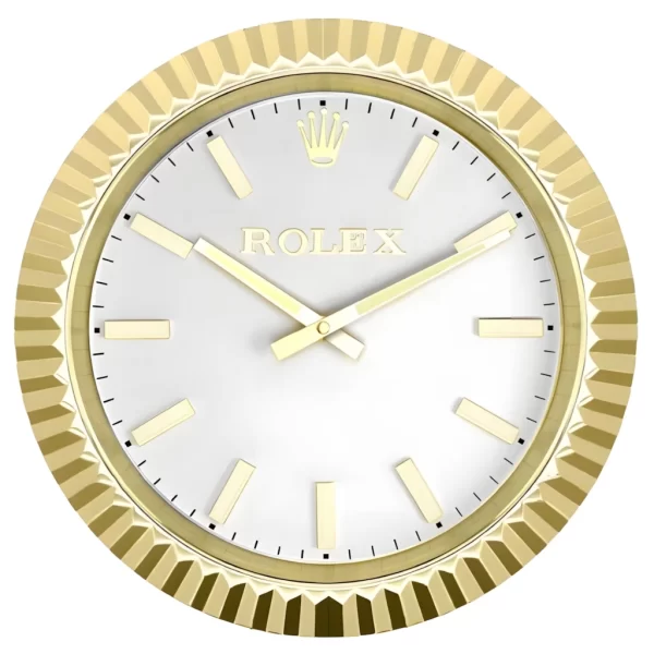 Date-Just Wall Clock | Golden With Luminous Dial Style