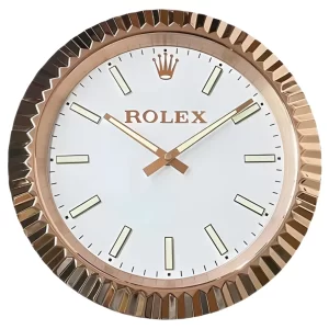 Rolex Date-Just Wall Clock Rose Gold Style-RWC Front