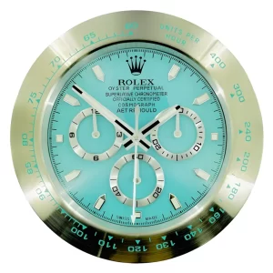 Rolex Daytona Wall Clock Silver Tiffany Style-RWC Front