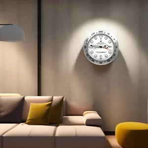 Rolex Explorer II Wall Clock Silver And White Style-RWX On Wall