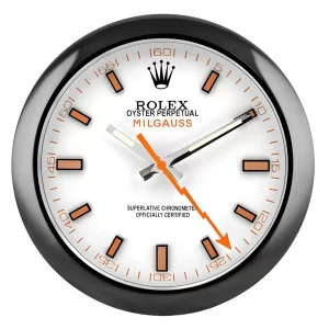 Rolex Milgauss Wall Clock Black And White Style-RWC Front