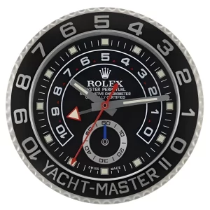 Rolex Yachtmaster II Wall Clock All Black Style-RWC Front