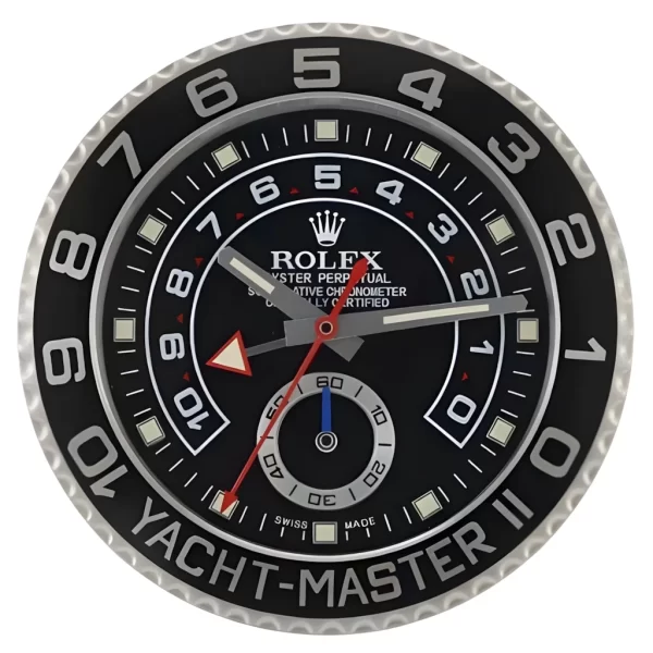 Yachtmaster II Wall Clock | All Black Style