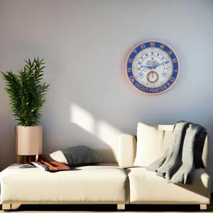 Rolex Yachtmaster II Wall Clock Blue And Rose Gold Style-RWC On Wall